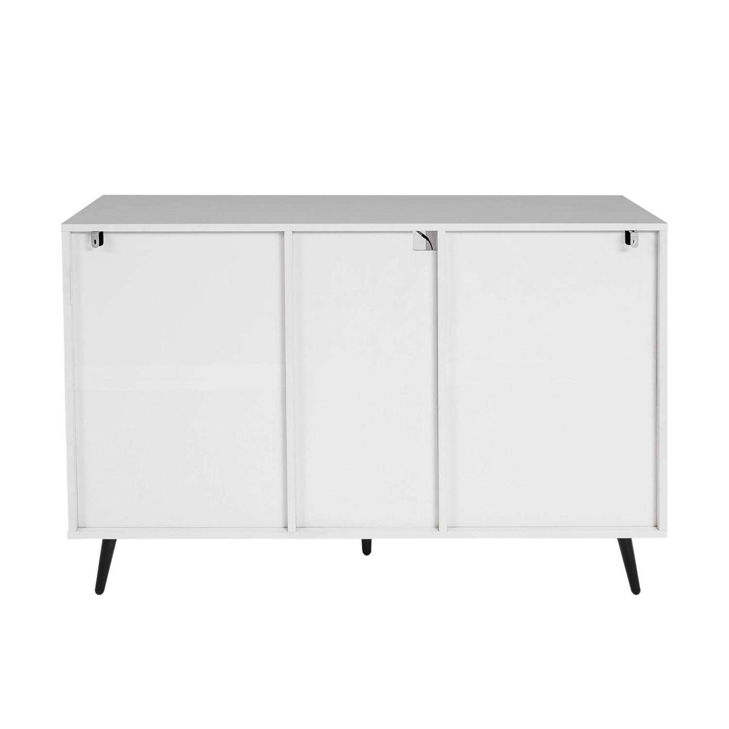 Living Room Sideboard Storage Cabinet White High Gloss with LED Light