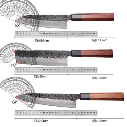 Forged Kitchen Knife 9cr18MOV Stainless Steel Slicing Knife Santoku Knife Kitchen Salmon Sashimi Knife Meat Cleaver